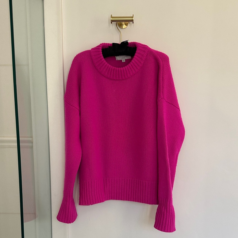 Women's La Ligne Solid Marin Sweater in Hot Pink